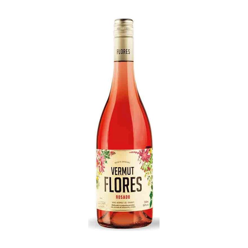 Botella de Vermut Flores Rosado