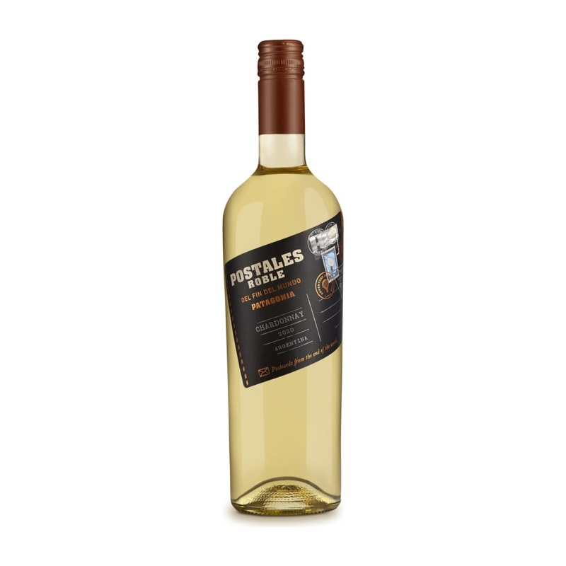 Botella de Postales Roble Chardonnay