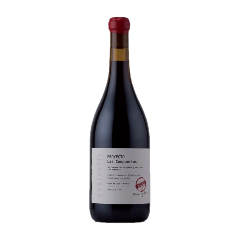 Botella de Durigutti Las Compuertas Malbec 1914