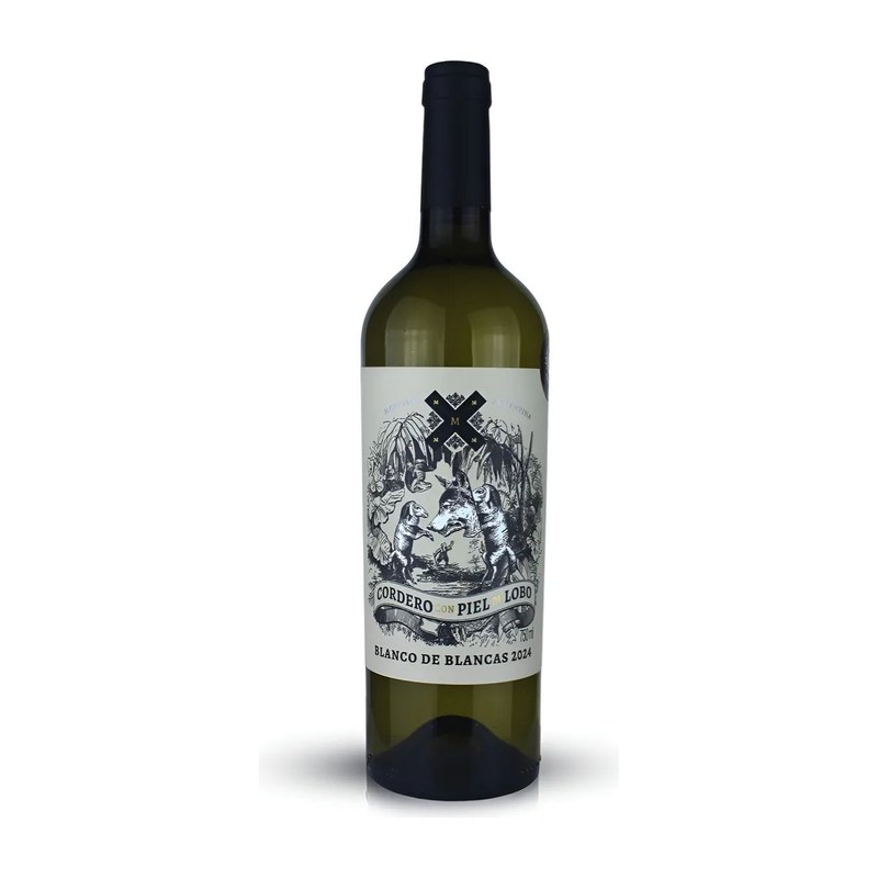 Botella de Cordero con Piel de Lobo Blanco de Blancas