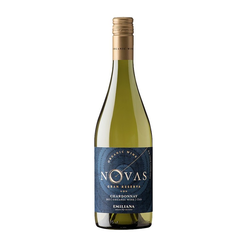 Botella de Emiliana Novas Gran Reserva Chardonnay