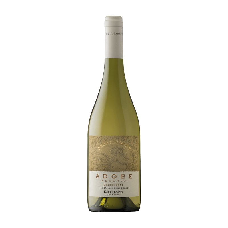 Botella de Emiliana Adobe Chardonnay