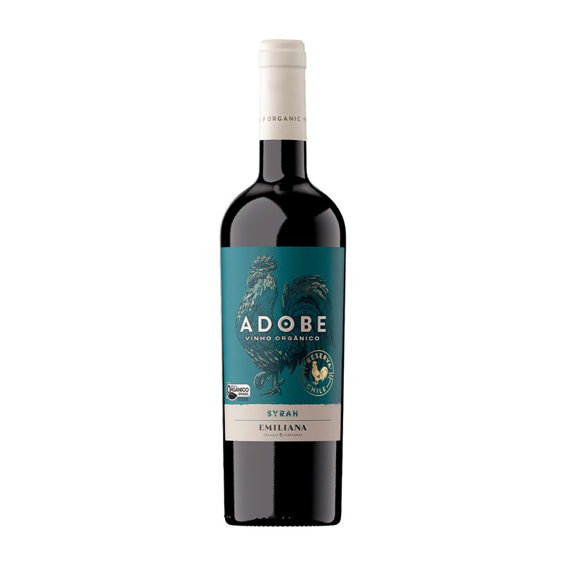 Botella de Emiliana Adobe Syrah