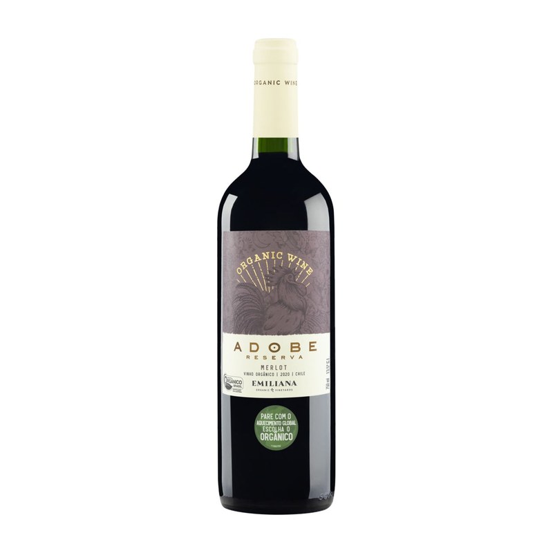 Botella de Emiliana Adobe Merlot